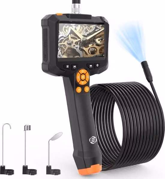Endoscopio Equivera per iPhone, Camera di ispezione HD impermeabile, Colore Nero