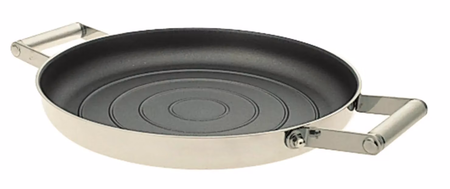 Bistecchiera antiaderente con maniglie in acciaio inox linea Vickers, diam.28cm