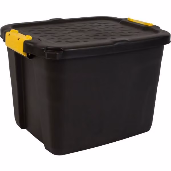 Contenitore portaoggetti da 42 l HW443 nero/giallo