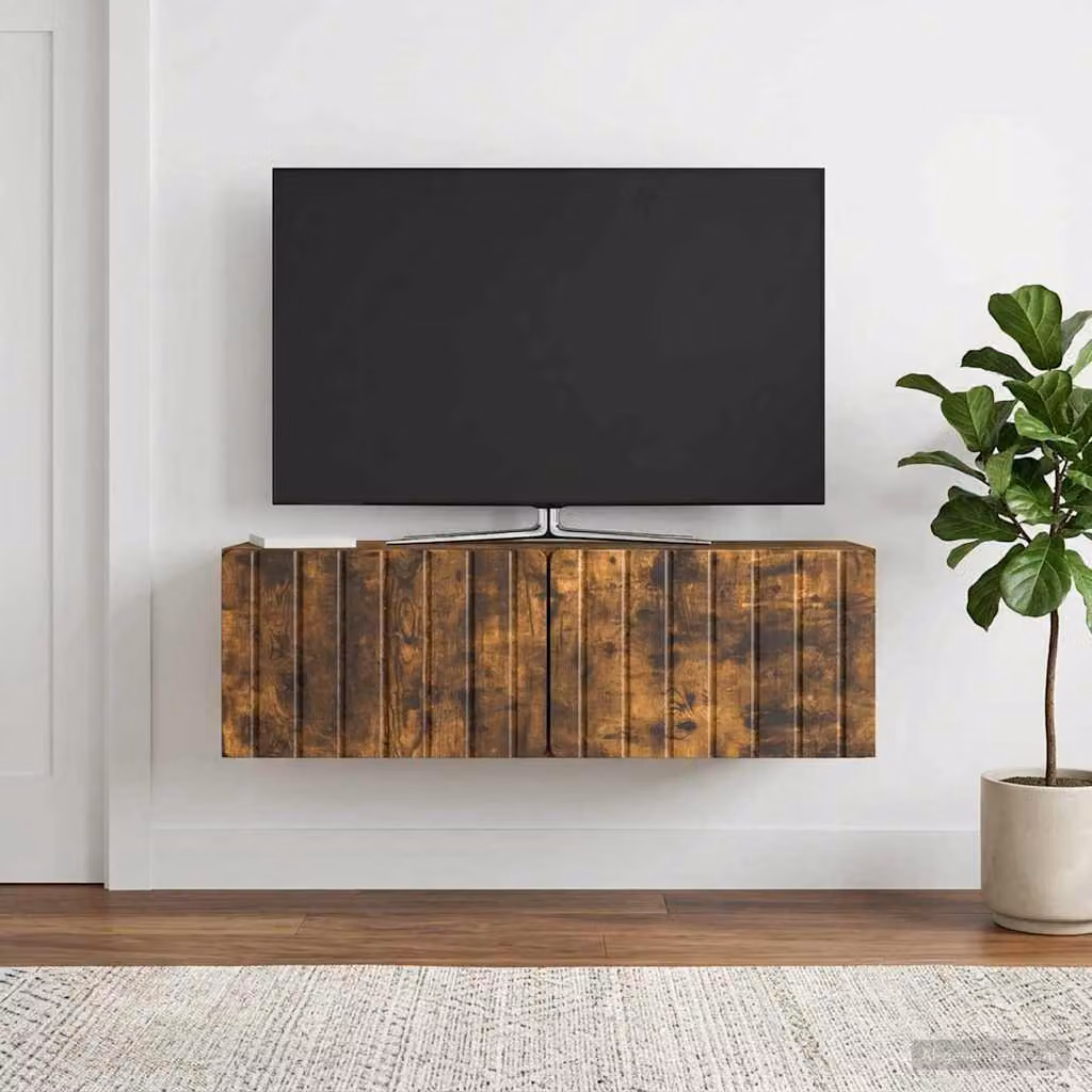vidaXL Mobile Porta TV da Muro Moderno in Legno MDF Colore Marrone L 98 cm x P 31 cm x H 30 cm
