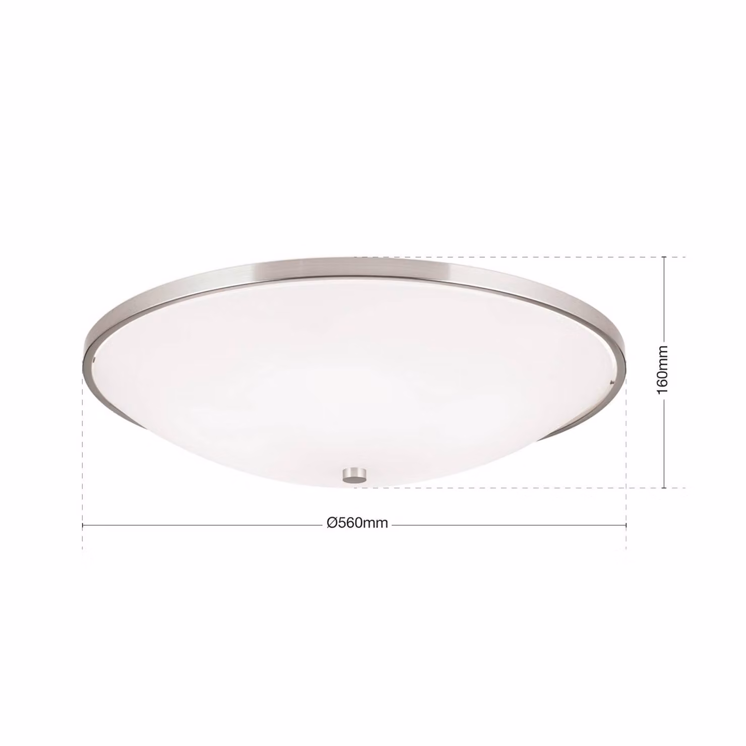 ORION Plafoniera soffitto SAMIRA, dimmerabile, Alluminio / Grigio / Zincato, Soggiorno / Sala da pranzo, Vetro, Moderno, Plafoniera