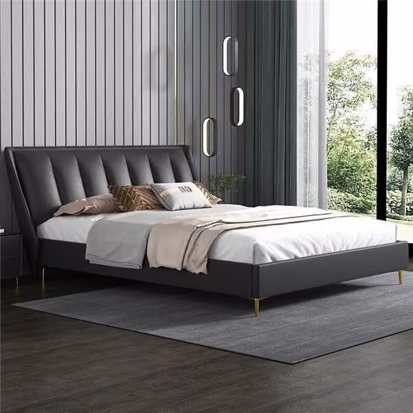 Betten Textil Hotel Luxus Polster Sitz Stoff Italien Designer Bett Schlafzimmer