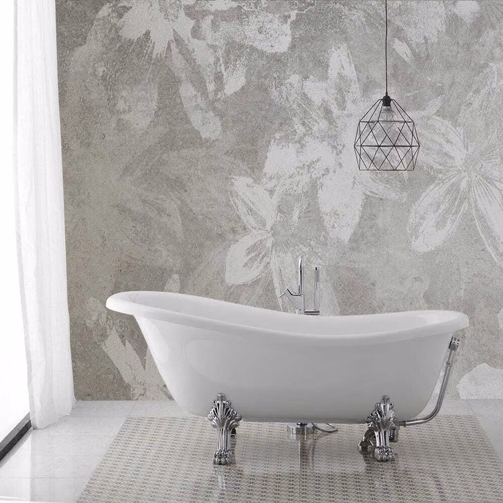Vasca stile classico freestanding con piedini argento | Romantica