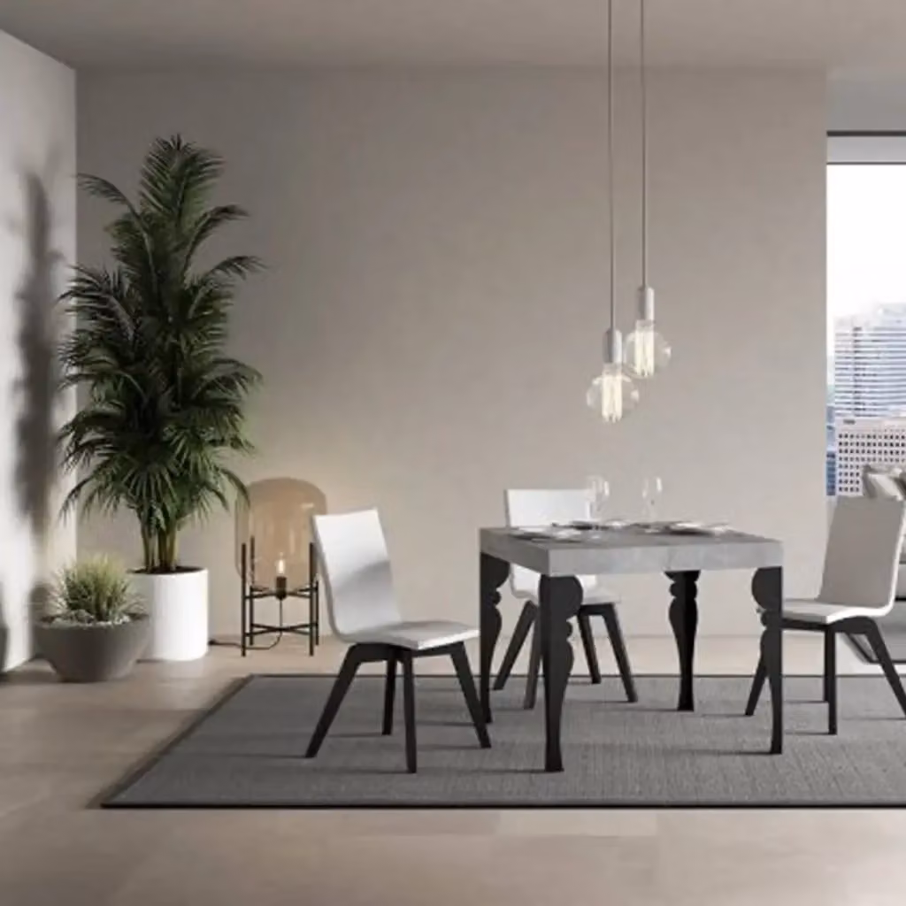 Tavolo allungabile moderno Itamoby colore grigio con piano rettangolare L/P/H: 90 x 156 x 77 cm (estendibile fino a 246 cm) – 2