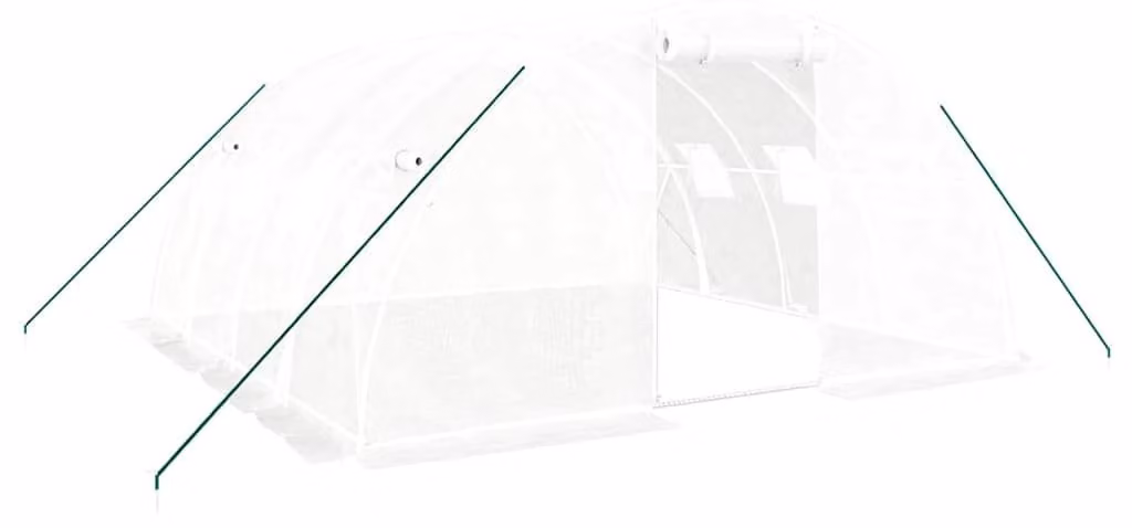 Serra Kas - 4x4x2 metri - Struttura in acciaio - Verde scuro - Polietilene - Ideale per giardinieri amatoriali