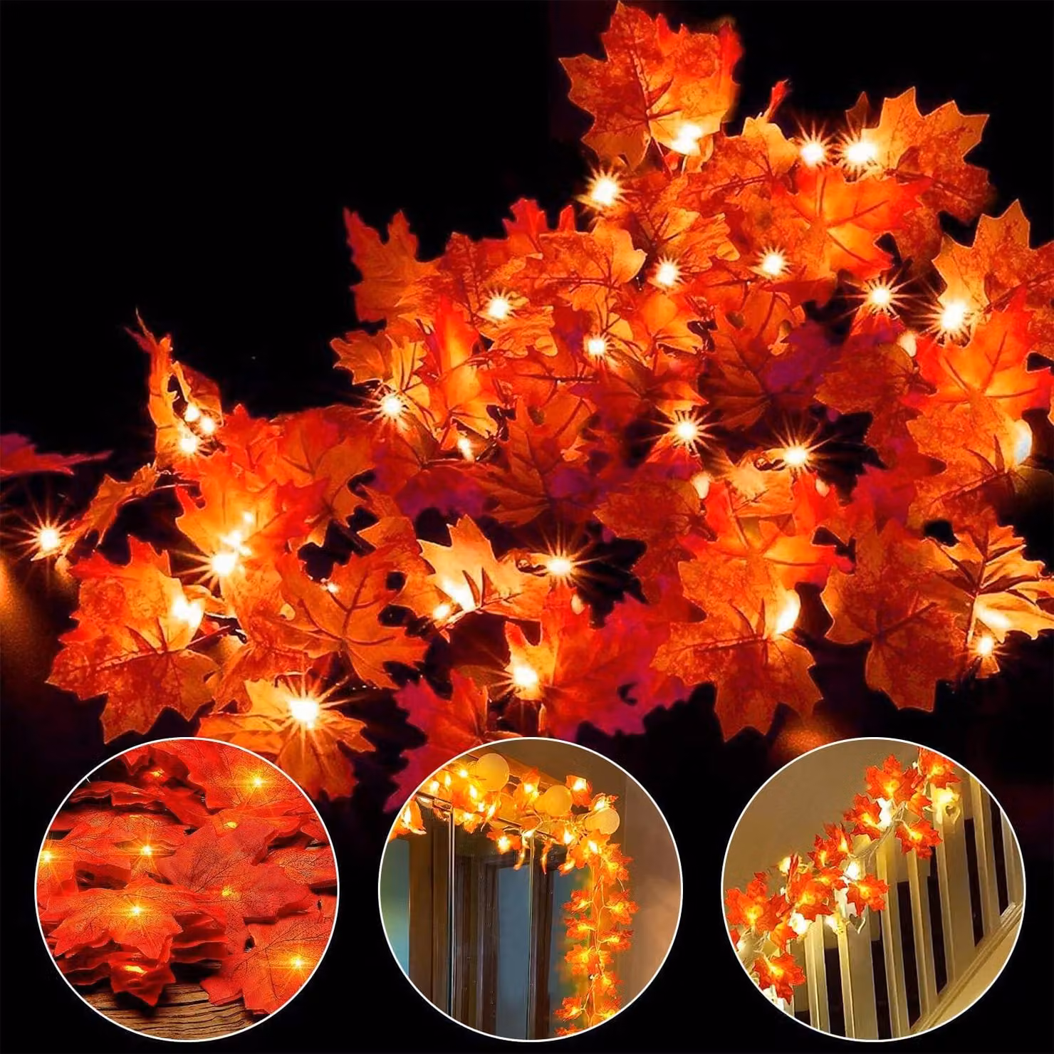 Catena luminosa - 3 metri - 30 LED - Autunno