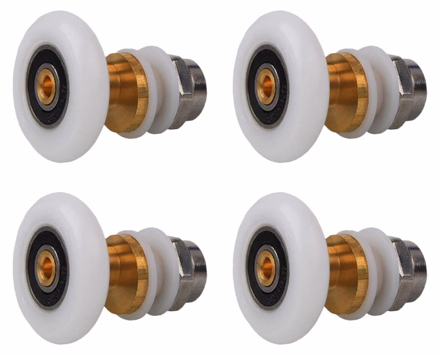 Set di 4 rotelle per porta doccia, con diametro di 25 mm