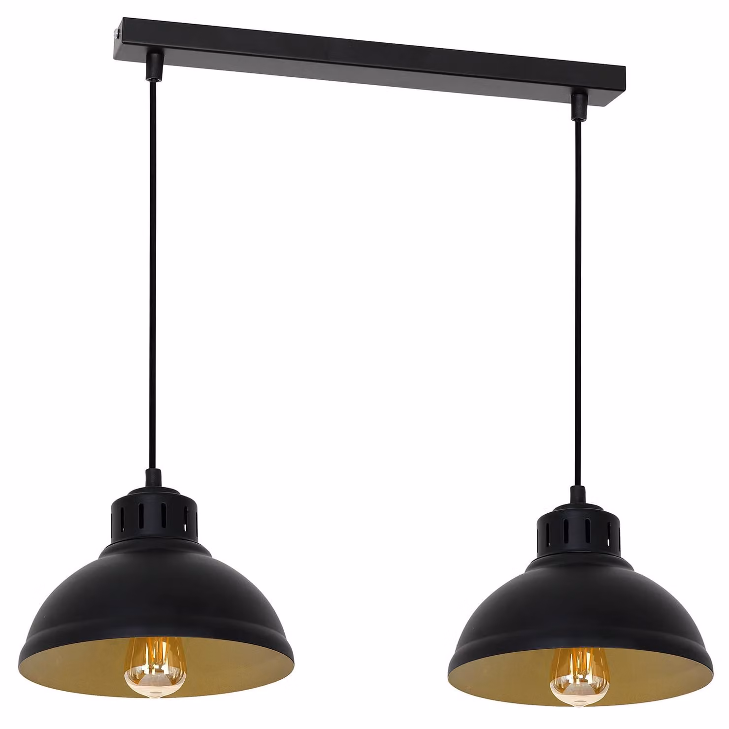 Lampada a sospensione a doppia lamella nera SVEN 9143 Luminex