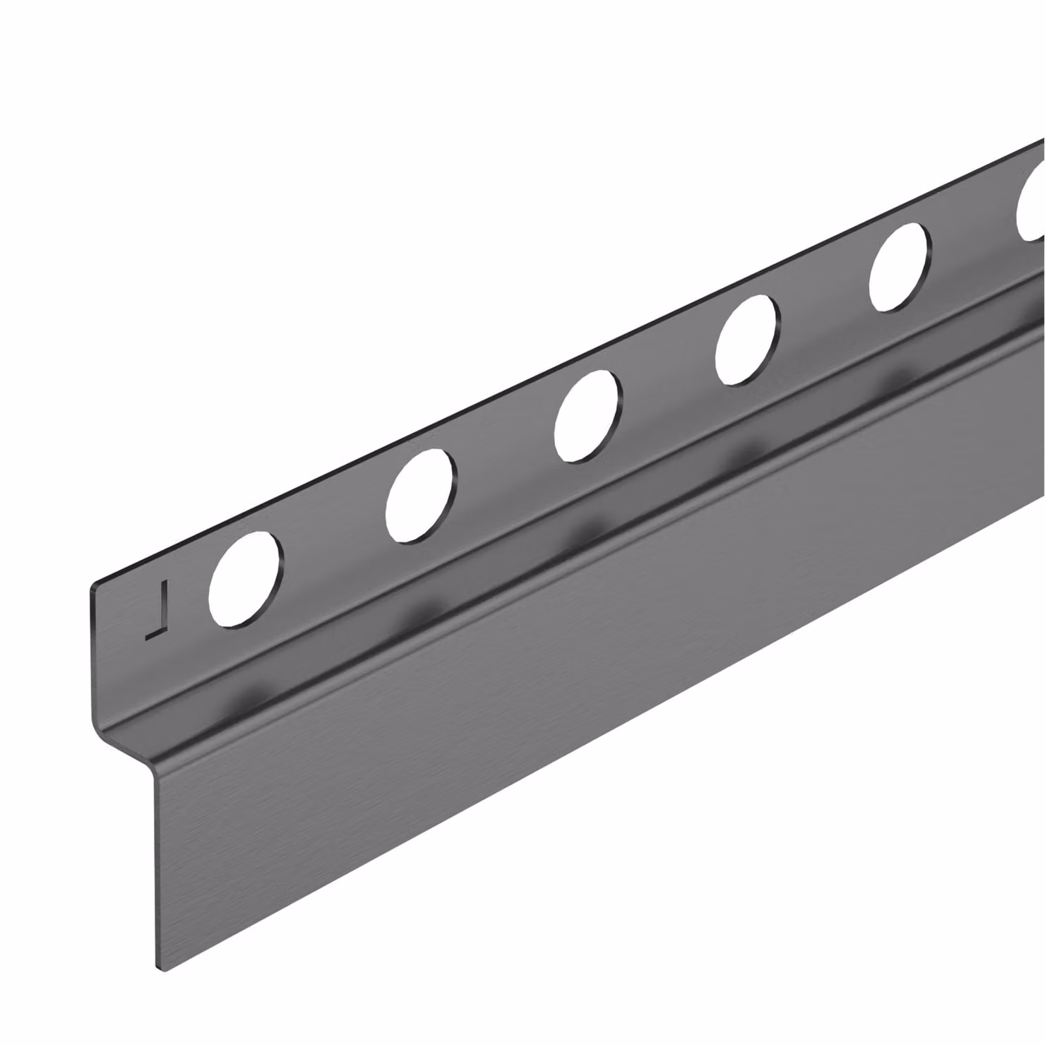 BALNEO, profilo a listello per pendenza, per parete, versione sinistra, 170 cm, finitura gunmetal