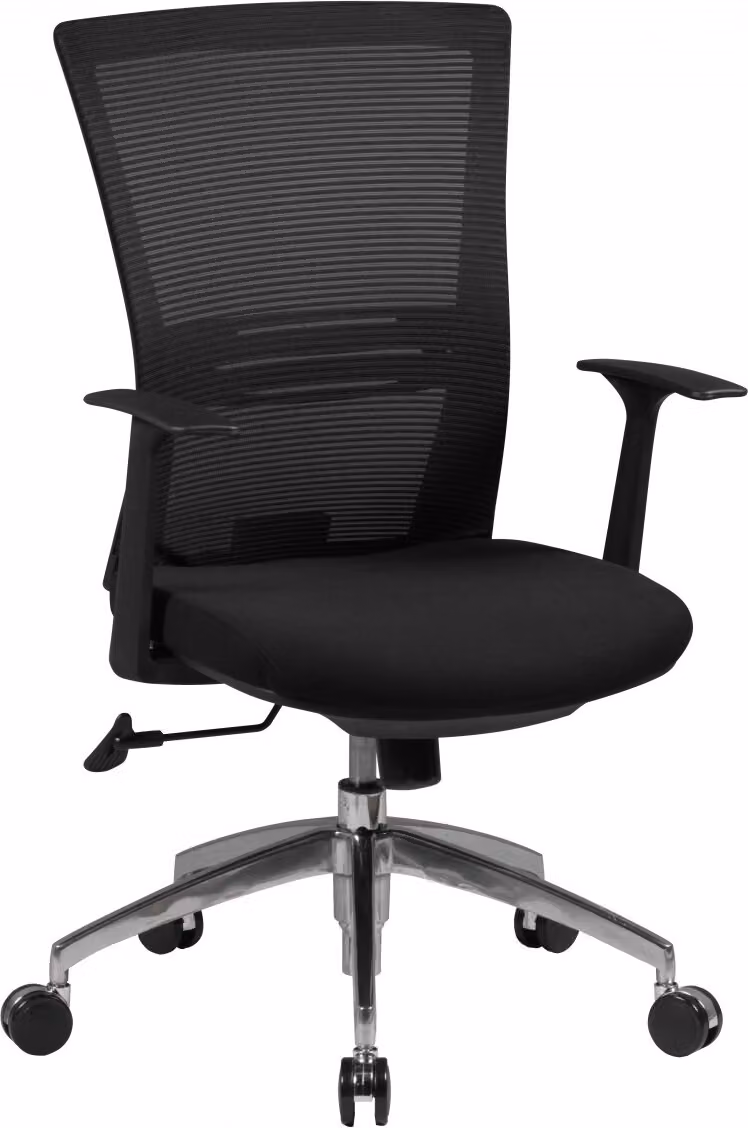 Sedia da ufficio Amstyle Baseline nera sedia da scrivania sedia executive sedia girevole con meccanismo sincronizzato e braccioli; SPM1.285