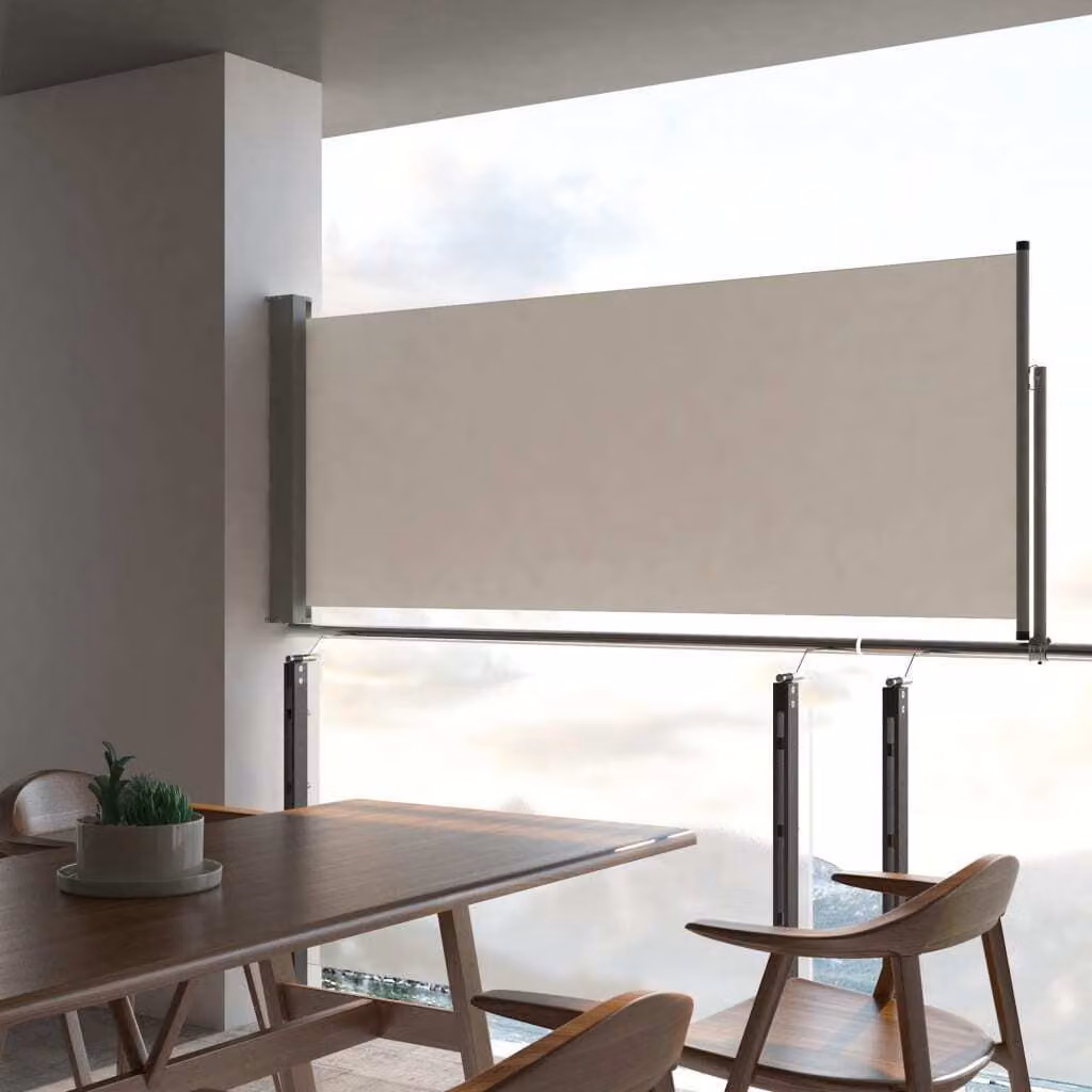 Maison Exclusive - Tenda laterale estensibile 100 x 300 cm Crema
