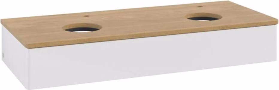 V&B Mobiletto senza struttura frontale, con illuminazione Antao 120x19x50cm, HL, WBP hon. Oa, g wh. Lac