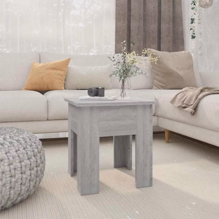 Tavolino da salotto moderno vidaXL Grigio, L/P/H: 40 x 40 x 42 cm