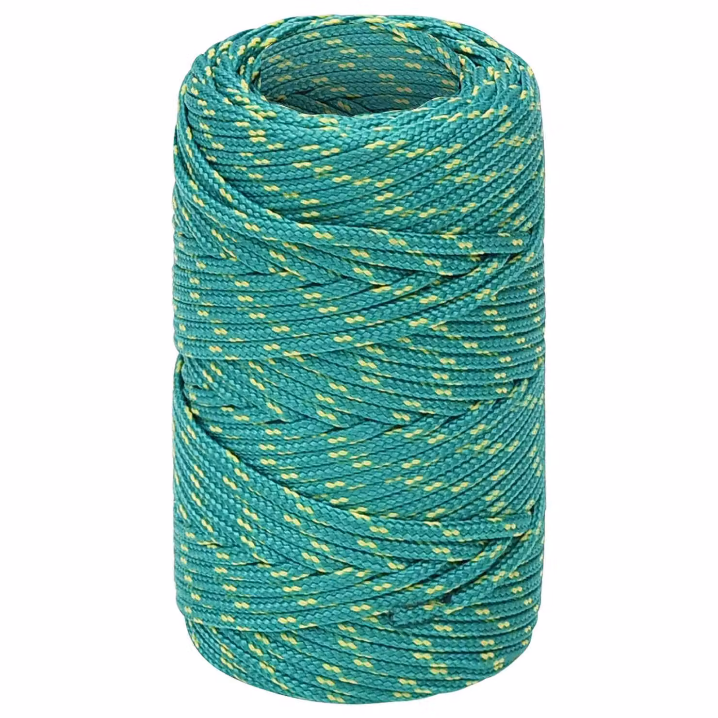 Corda multiuso verde vidaXL in plastica con carico massimo di 27 kg, lunghezza 250 m e diametro 2 mm
