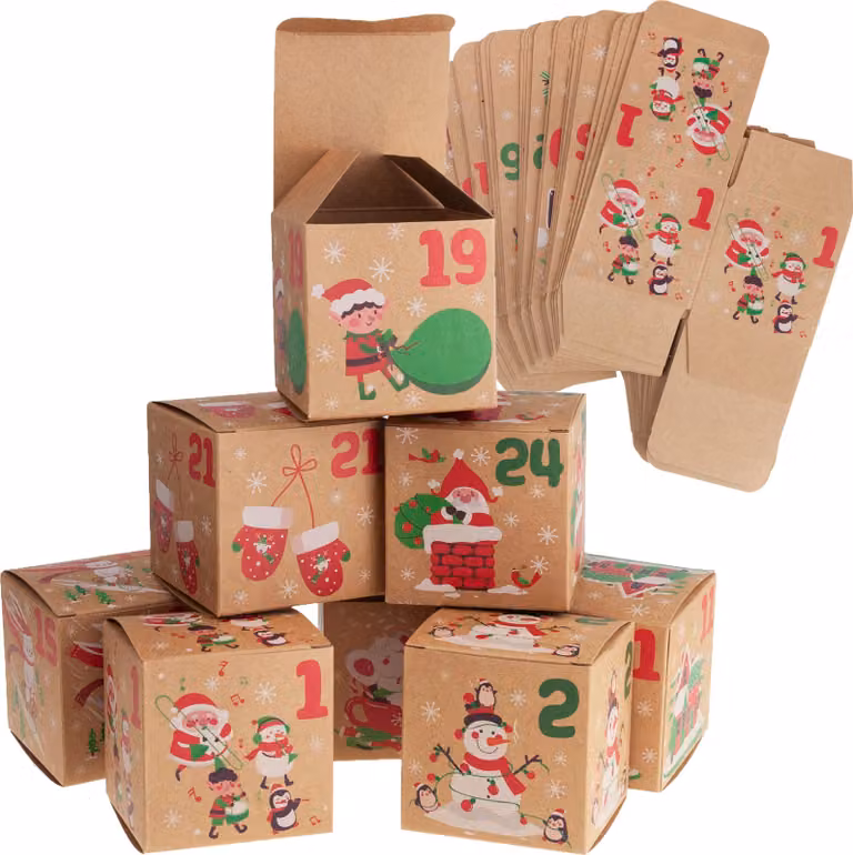 Scatole per il calendario dell'Avvento Diy Hand Made Vuoto