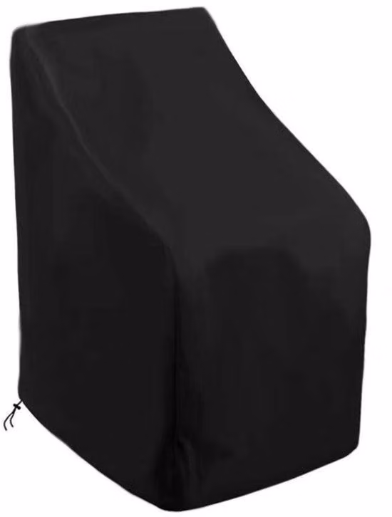Copri-seduta galleggiante per lettini da esterno, 65 cm × 65 cm × 85 cm, fascia elastica con clip regolabile, nero.