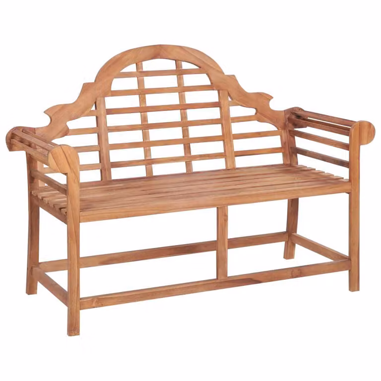 The Living Store Panca da giardino 127x58,5x92,5 cm Teak massiccio