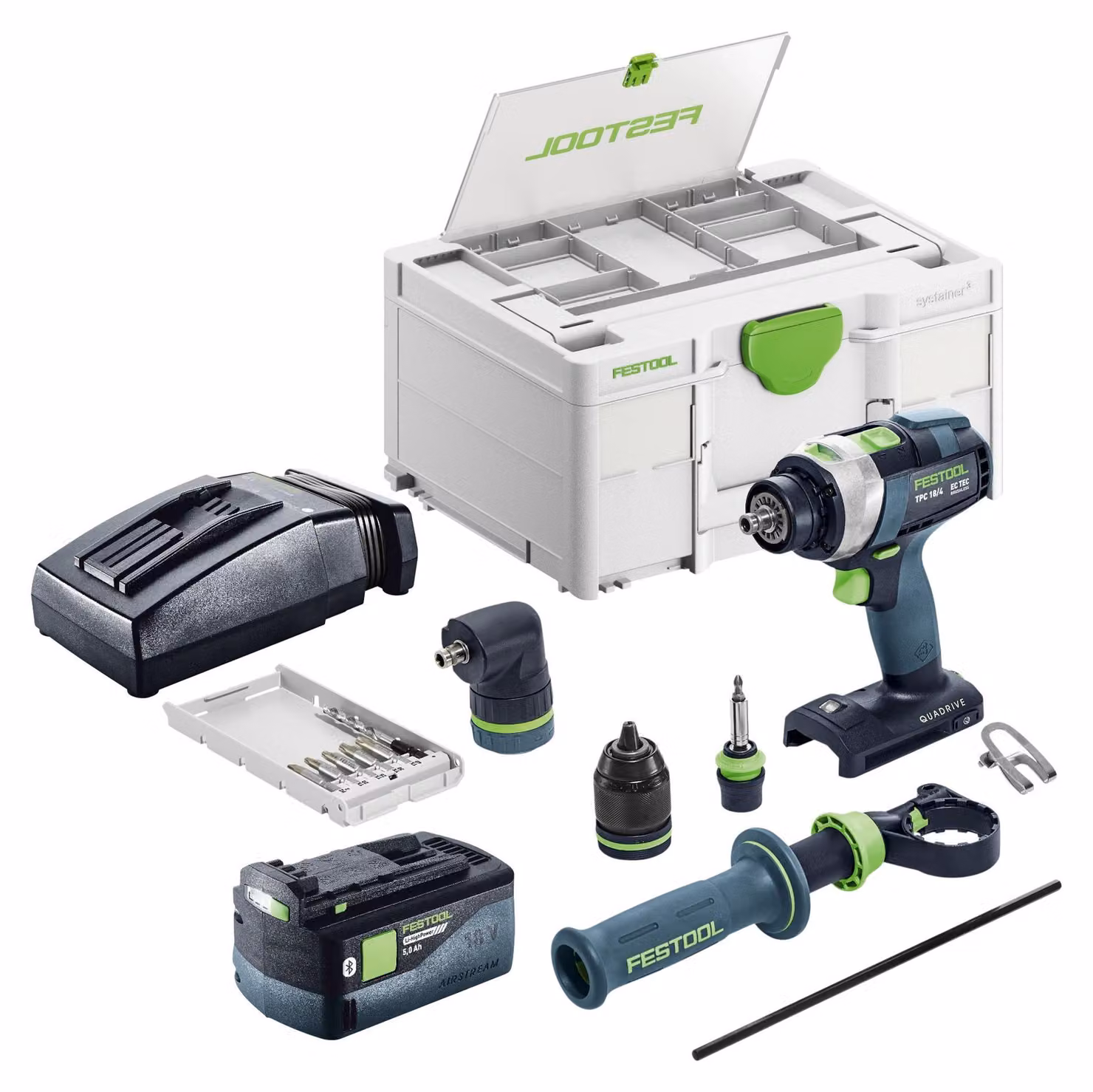 Festool TPC 18/4-Basic-Set Avvitatore a percussione a batteria 18 V 75 Nm Brushless + 1x batteria 5,0 Ah + caricabatterie + Systainer