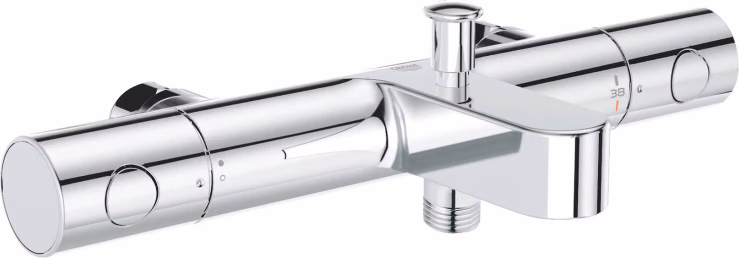 Grohe Grohtherm 800 Cosmopolitan Mitigeur thermostatique pour bain, portée 136mm, sans raccords, 34770000, 34770000