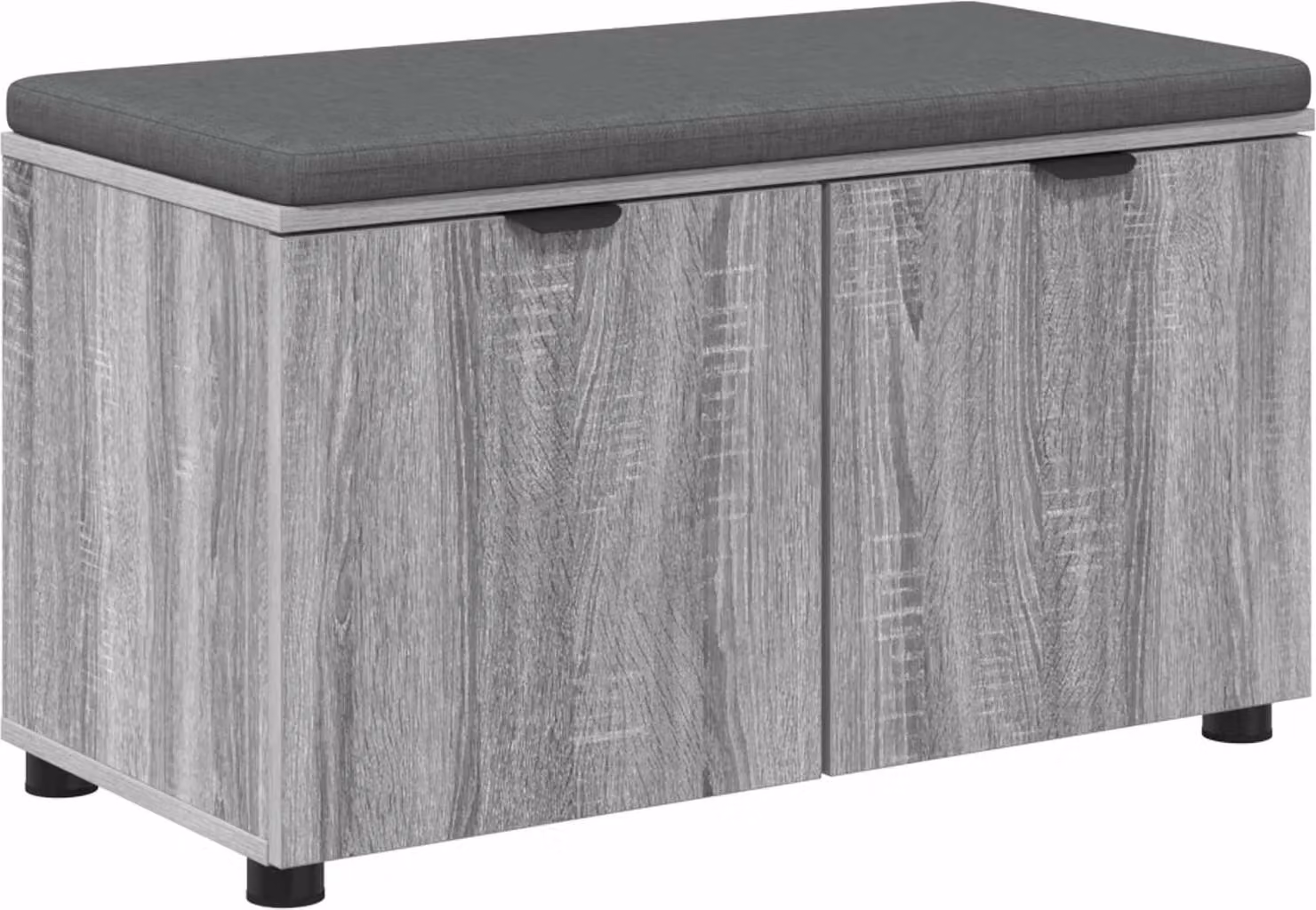 Panca per ingresso con cuscino Sonoma grigia 80 x 38 x 46 cm