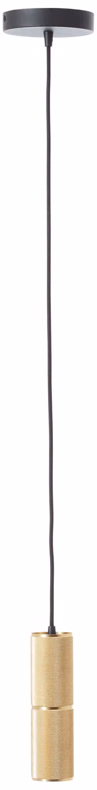 Lampada a sospensione LED Brilliant Marty, attacco GU10, dimmerabile, luce bianco caldo, ideale per soggiorno e cucina, 350 lumen, 5 W, Ø 12,5 cm, nero/oro opaco