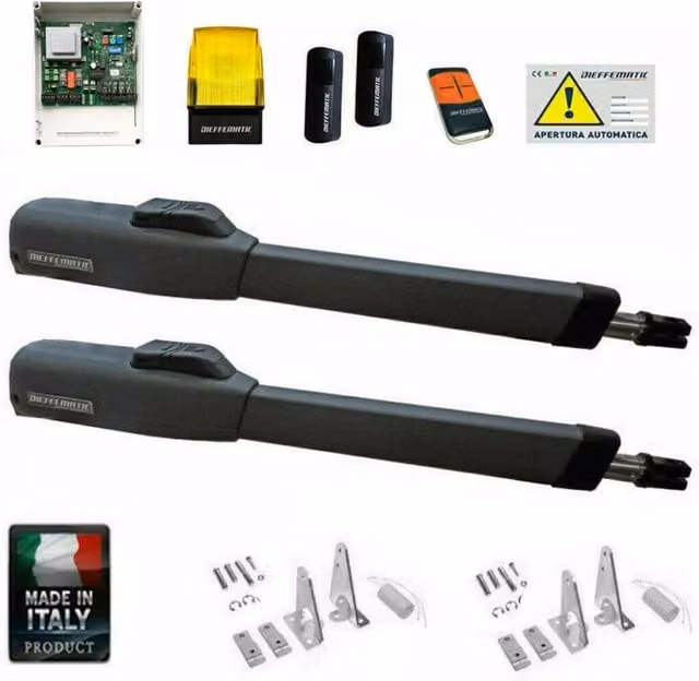 KIT C300 SISTEMA AUTOMATISMO CANCELLO 2 ANTE BATTENTI SI ADATTA A FAAC CAME BFT