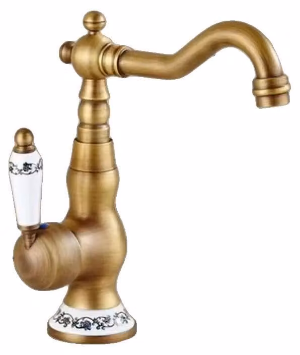 Miscelatore per lavabo, monocomando, montaggio a incasso, stile antico