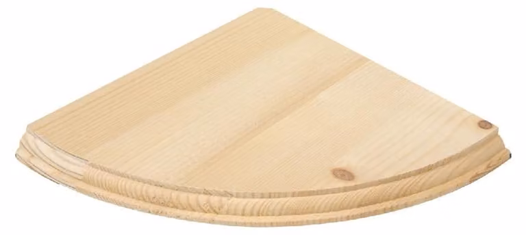 Mensola angolare - Legno di abete - 19 x 19 cm - Da verniciare