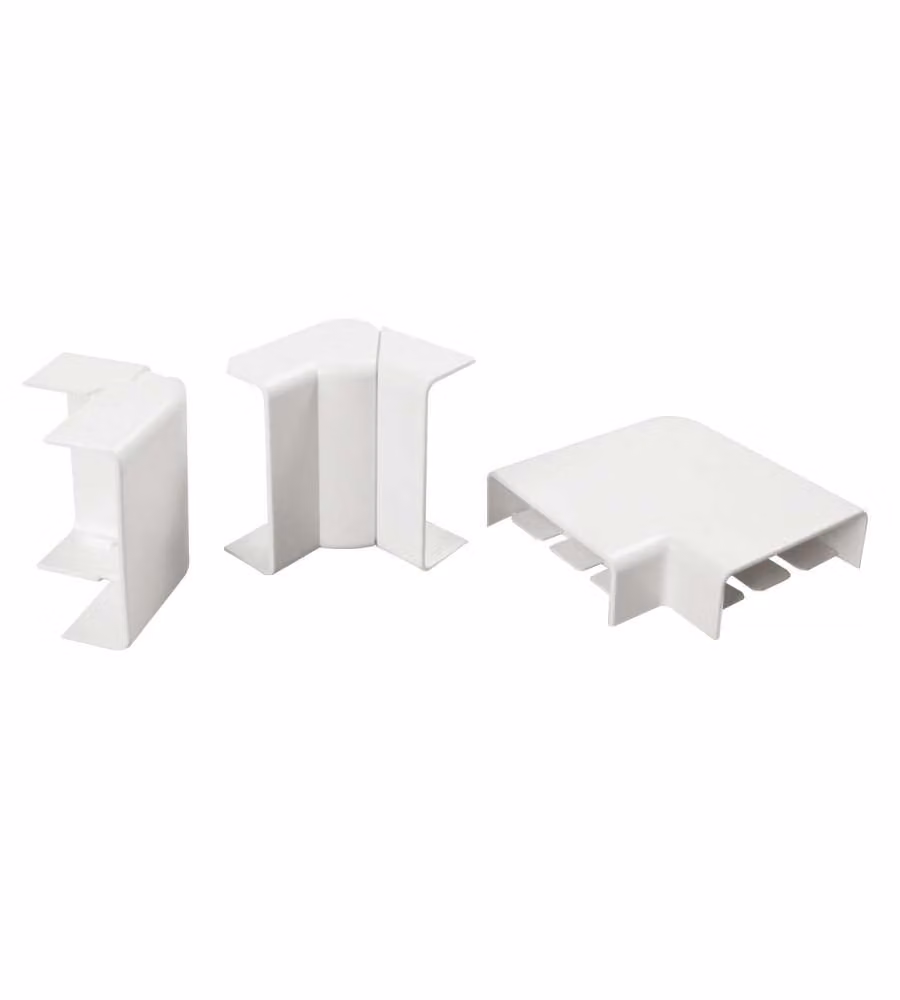 POLY POOL Angolo Piano Canale 60x20mm a 3 Vie Bianco Certificato IMQ