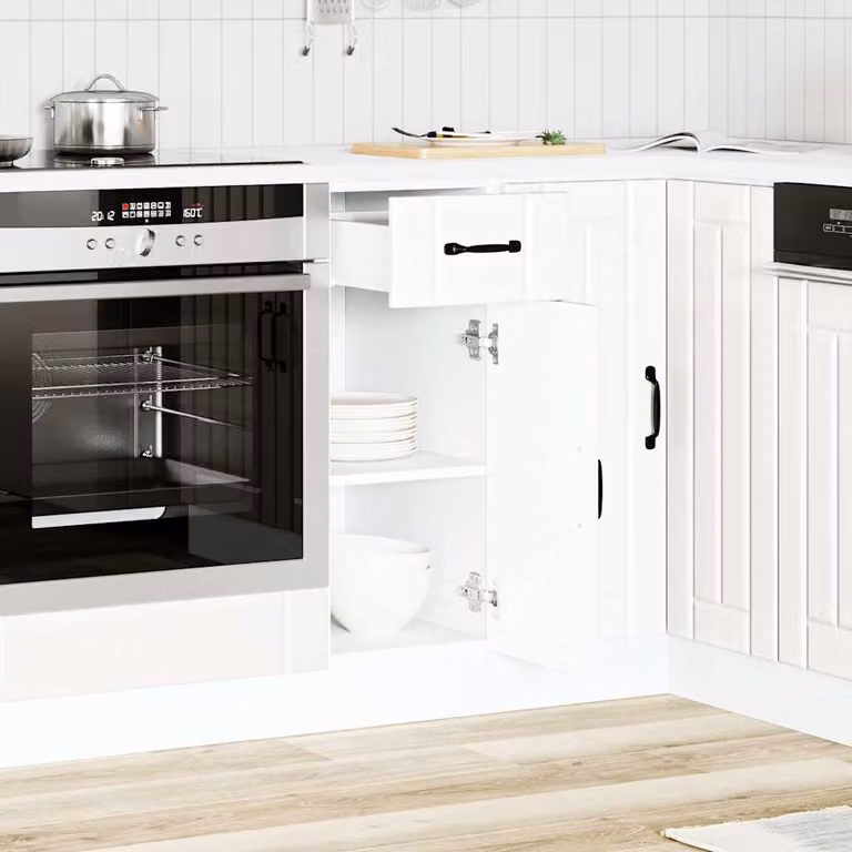 vidaXL Base da Cucina Lucca Bianco in Legno Multistrato