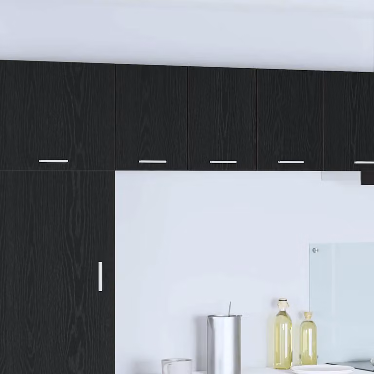 Armadio pensile da cucina moderno vidaXL in MDF nero e bianco L 30 cm, P 31 cm, H 40 cm