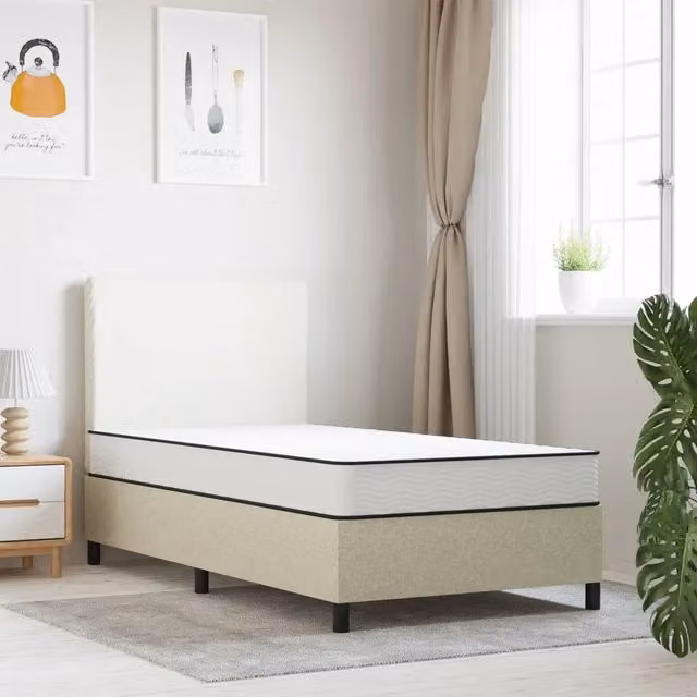 Materasso a Molle Bonnell vidaXL Bianco e Nero L: 200 cm, P: 100 cm, H: 18 cm
