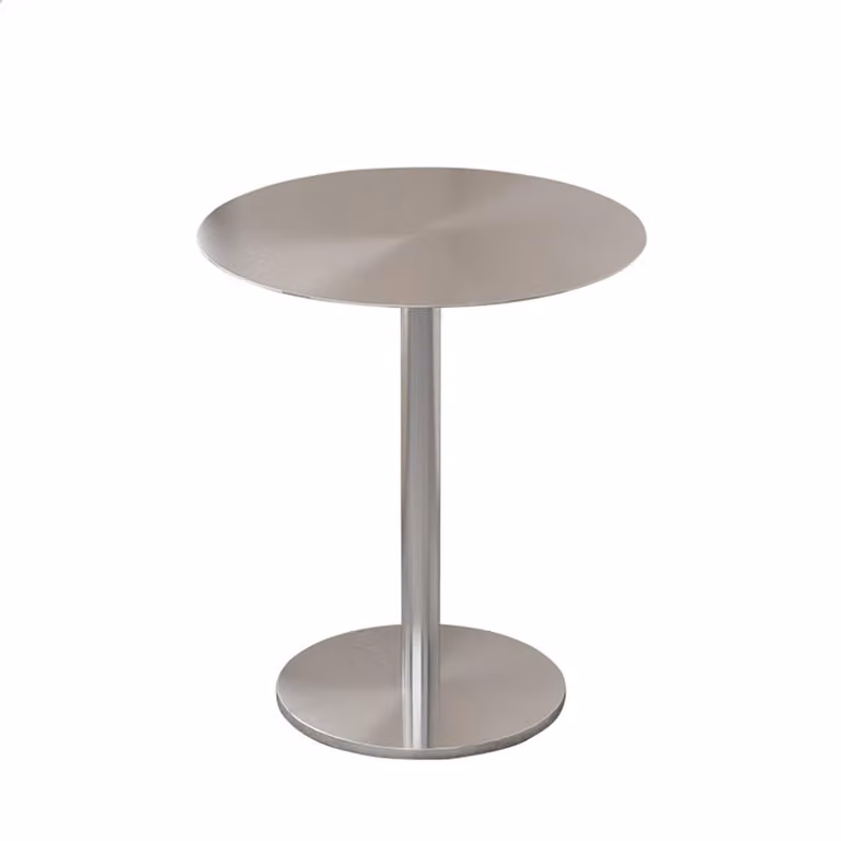 Mobili per la ristorazione in acciaio inox bar caffè commerciale bistro tavolo rotondo 80x75cm【BXG-BY80】
