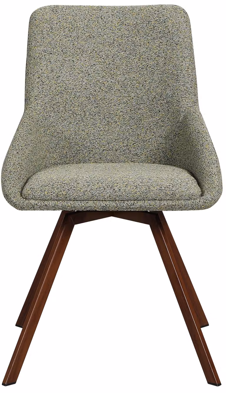 Selsey Yanii - Sedia girevole per sala da pranzo, tessuto bouclé verde, 50 cm