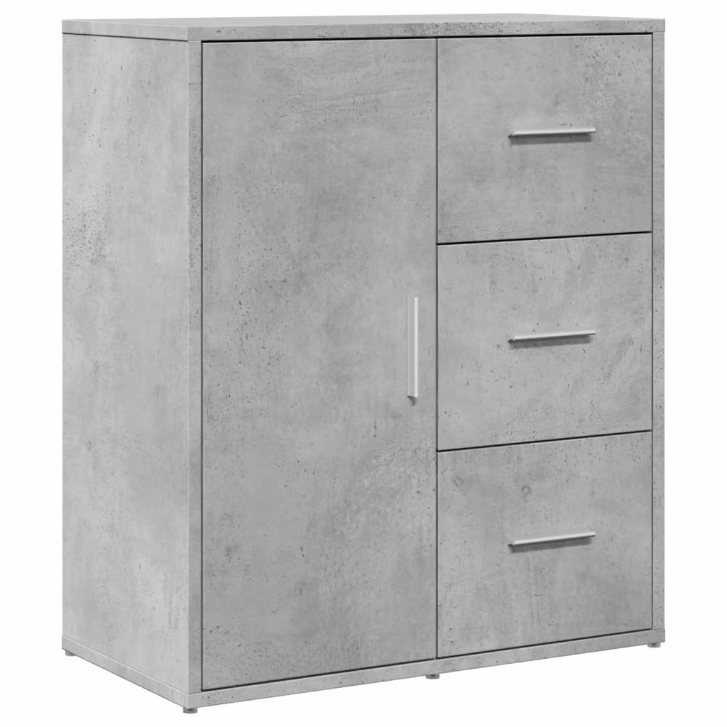 Credenza Grigio Cemento 60x31x70 cm in Legno Multistrato