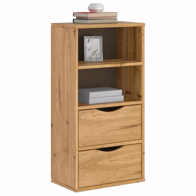 Armadietto Laterale con Cassetti ODDA vidaXL in Legno di Pino Rustico Marrone L/P/H: 40 x 24 x 79 cm
