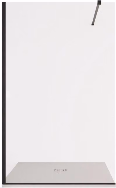 Box doccia walk in Olimpo Docce Osiride Black con profili neri e cristallo da 8 mm, L: 100 cm, H: 195 cm – 1