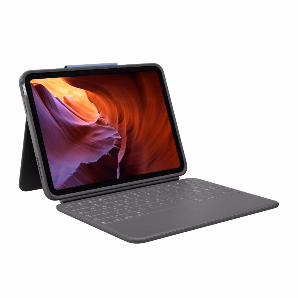 Custodia Logitech Rugged Folio con tastiera QWERTY italiana per iPad 10ª generazione, colore grafite, con Smart Connector – 2