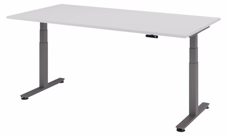 Scrivania elettrica bümö XDSM - Struttura: grafite, finitura: grigio, dimensioni: 200 x 100 cm
