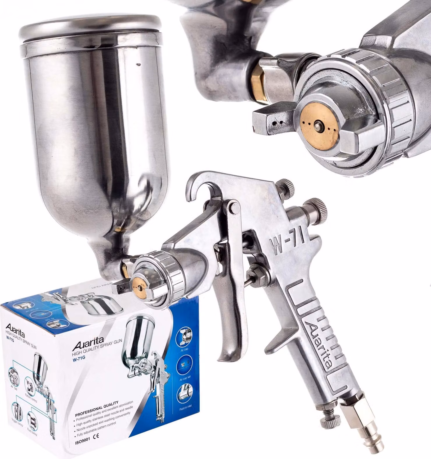 Pistola a spruzzo economica con serbatoio laterale Auarita W-71G 2,0 mm
