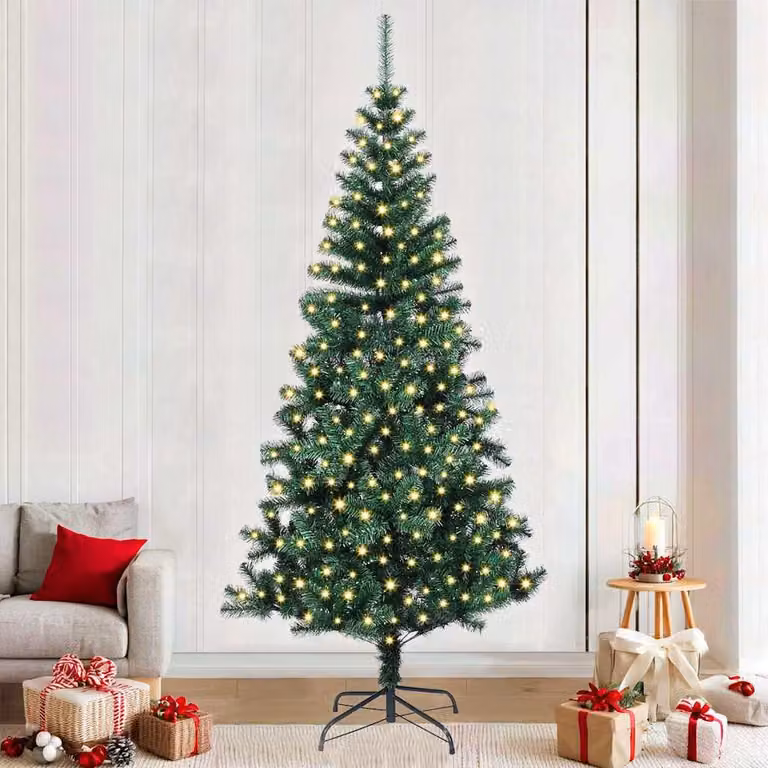 Maison Exclusive - Albero di Natale artificiale illuminato, verde, 240 cm