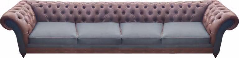 Chesterfield Braun Sofa Couch Viersitzer Leder Einrichtung Sitzmöbel Wohnzimmer