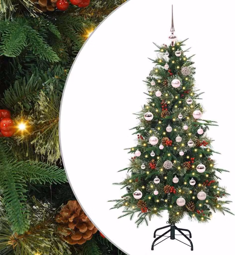 Maison Exclusive - Albero di Natale artificiale pieghevole, verde, 150 cm, in PE e PVC