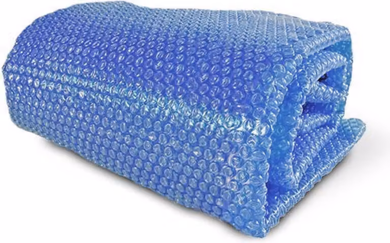 Telone solare, telo solare, copertura a bolle d'aria per piscina rotonda, 350 cm / 360 cm, 180 µm
