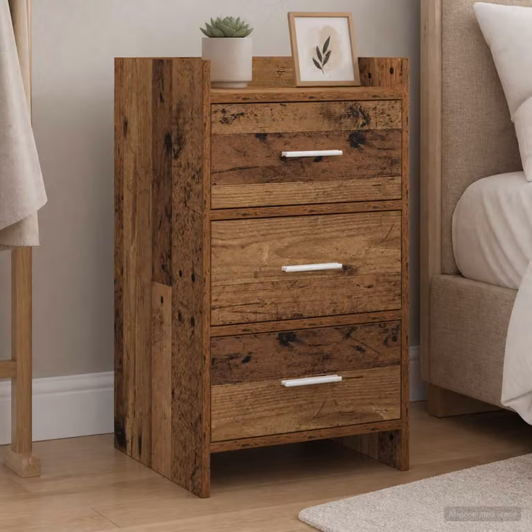 Comodino moderno vidaXL in rovere marrone L: 40 cm, P: 36 cm, H: 70 cm