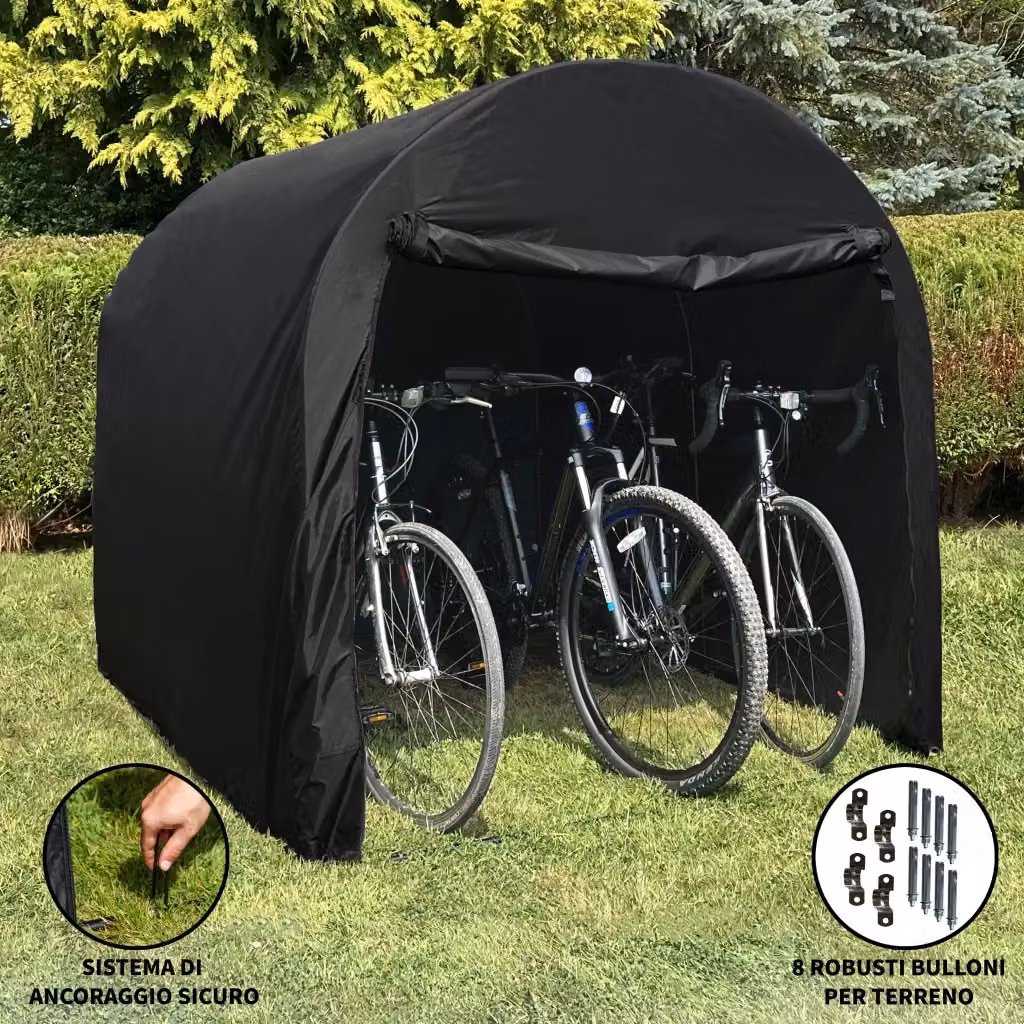 Telo di Protezione Impermeabile per Biciclette e Moto Monster Shop, Colore Nero, L/P/H: 223,0 x 168,5 x 161,0 cm – 2