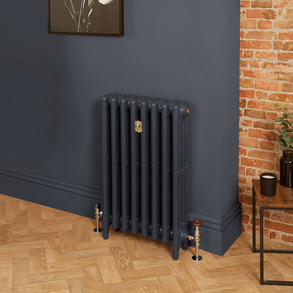 Radiatore Tradizionale in Ghisa a 4 Colonne - Grigio Scuro - 760mm x 263mm