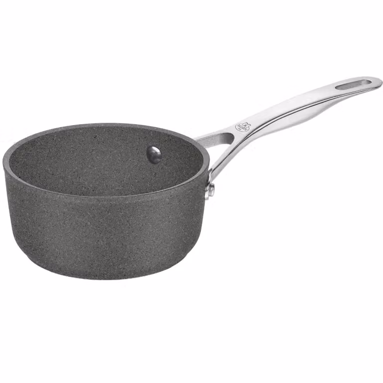 Casseruola alta in alluminio antiaderente per induzione con un manico linea Salina, diam. 16cm (FINE SERIE)