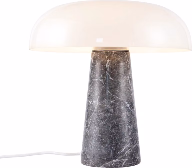 NORDLUX Lampada in marmo lucido, Variante: Ø 320 x 320 x 320 mm, 15 W, E27, grigio opalino