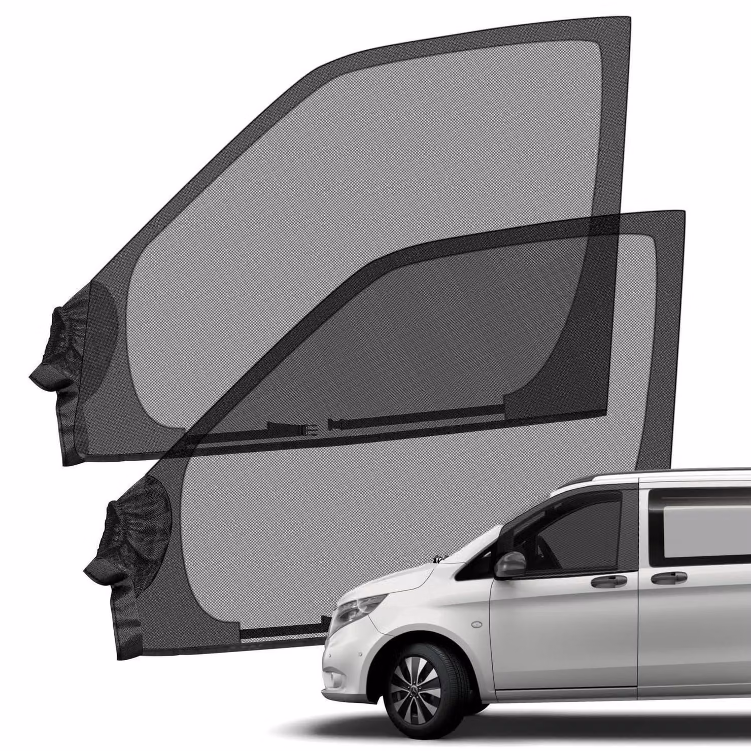 Zanzariera per finestrini laterali, compatibile con Mercedes-Benz Vito dal 1996 al 2025, confezione da 2, realizzata in rete